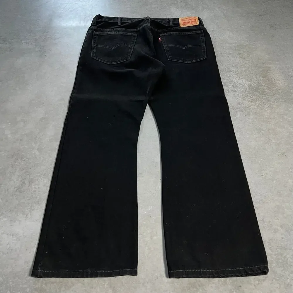 Levi's 517 Bootcut Men's Size 38x30 Black Jeans Slim Flare Denim